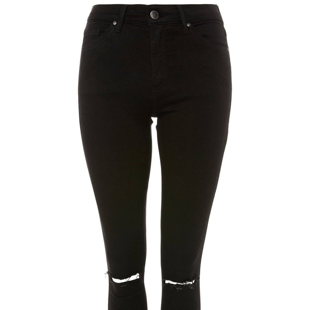 Topshop sz 28 black distressed jeans
